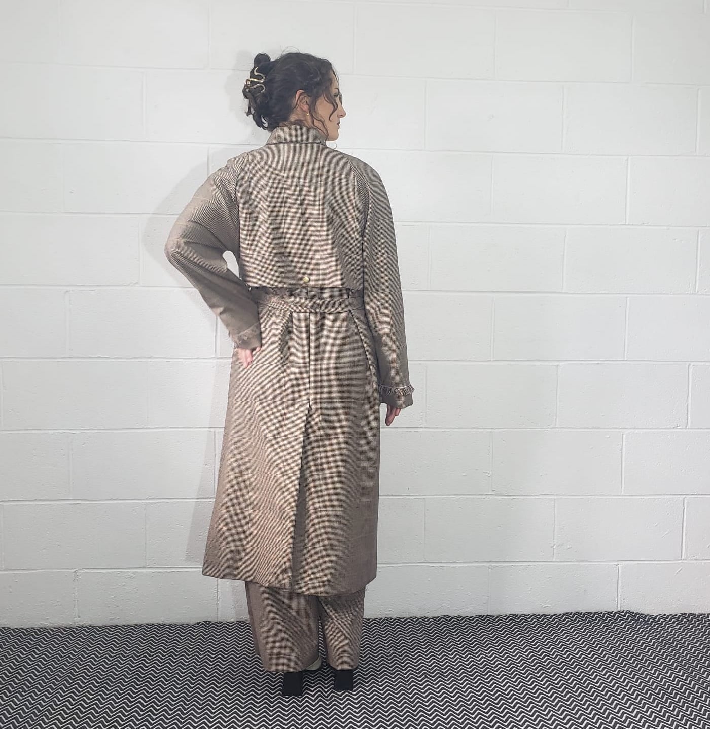 Houndstooth Trench Coat