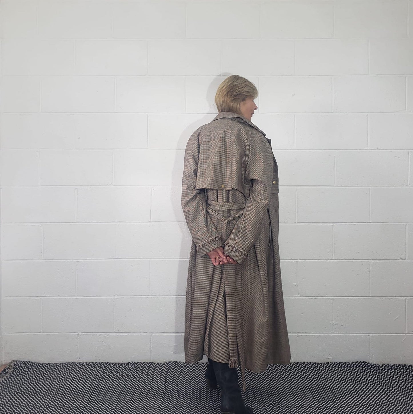 Houndstooth Trench Coat