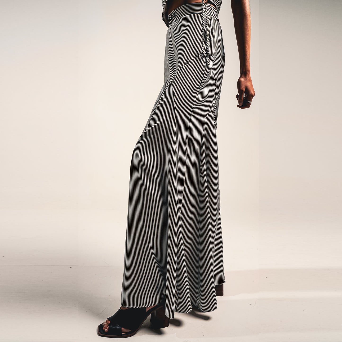 Striped Wide Leg Trouser