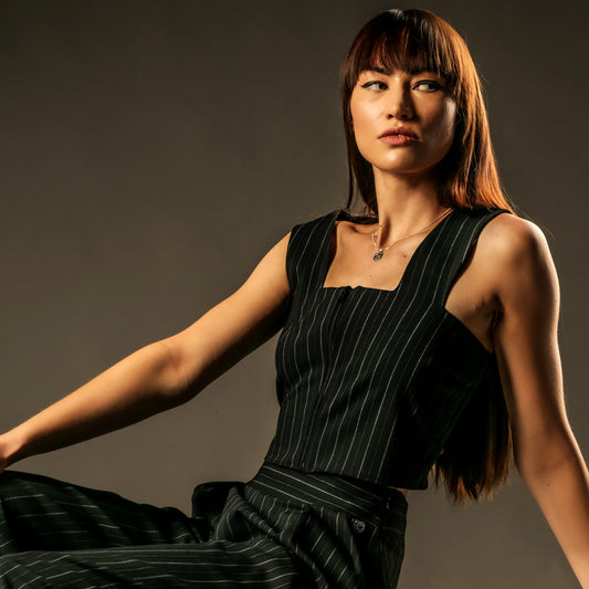 Suited Crop Top out of sync