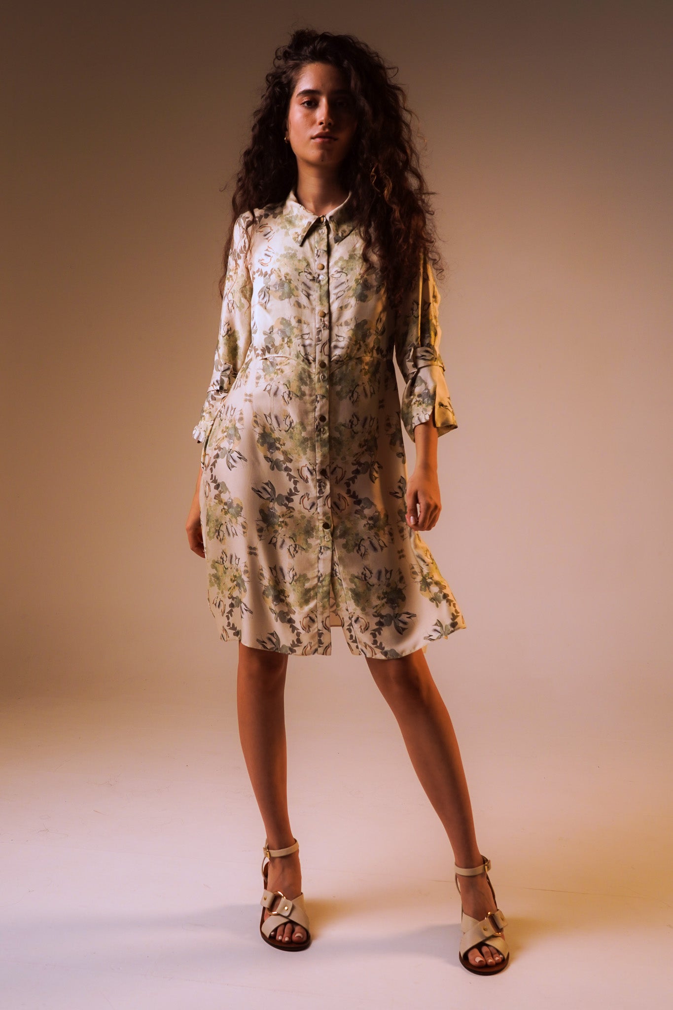Printed Shirt Dress