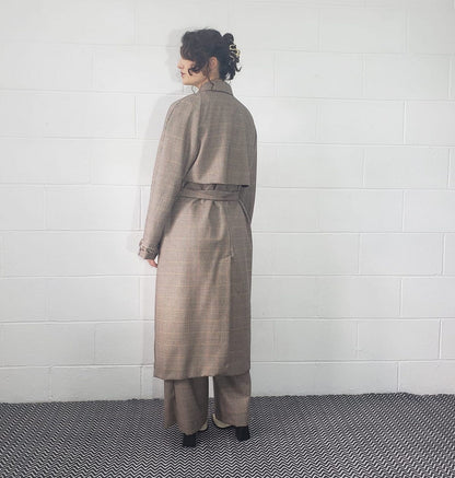 Houndstooth Trench Coat