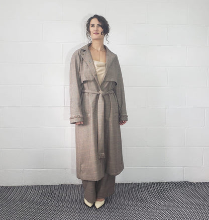 Houndstooth Trench Coat