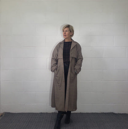 Houndstooth Trench Coat