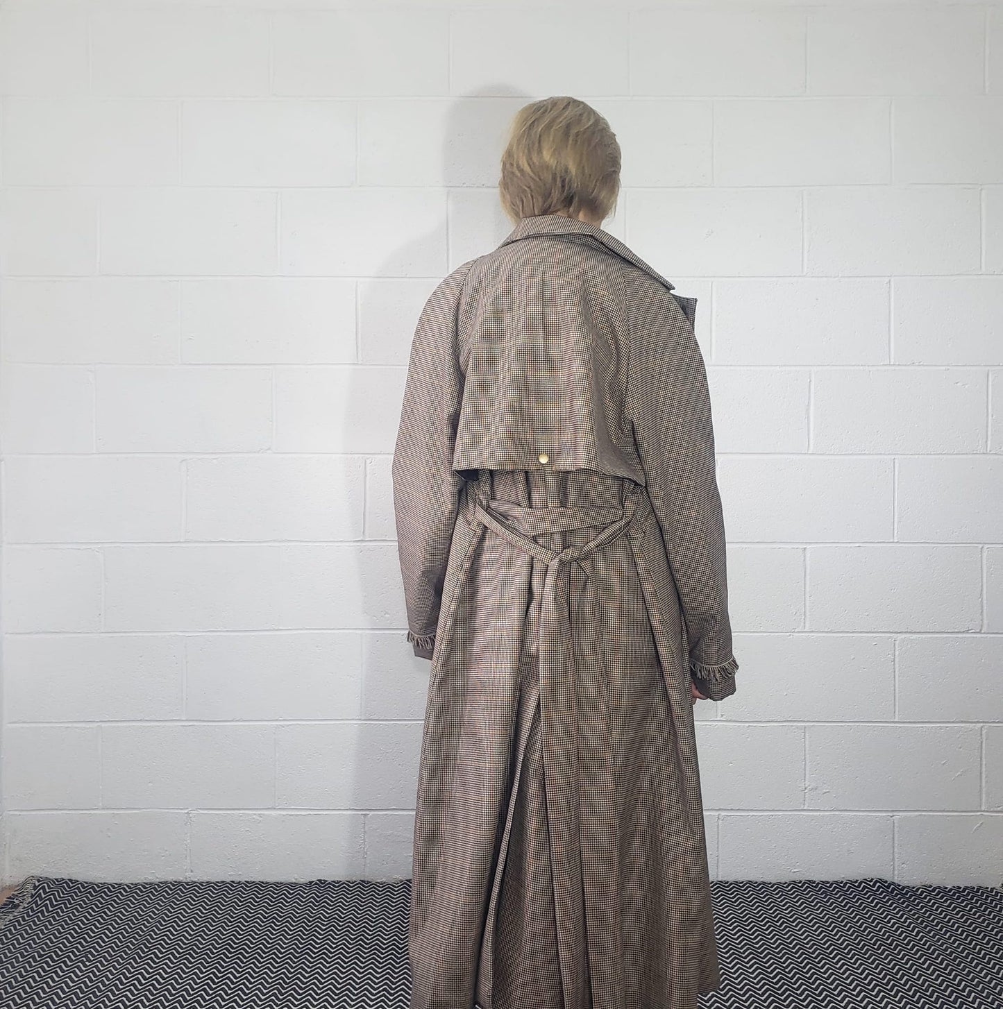 Houndstooth Trench Coat